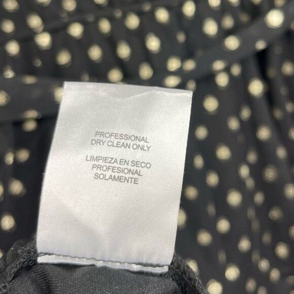 NWT City Studio Black & Metallic Gold Polka Dots Ruffled Fit & Flare Dress Black - Picture 14 of 16